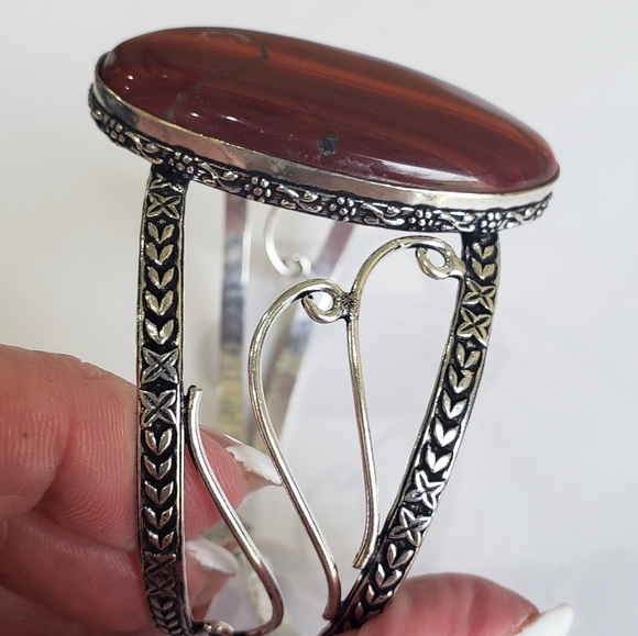 Red Jasper gemstone, 925 silver bracelet - Picture 16 of 16